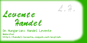 levente handel business card